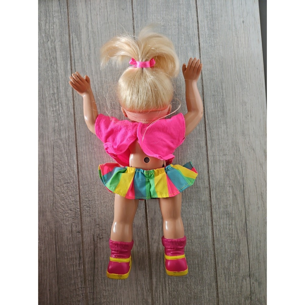 Mattel 90s Cheerleader Doll Blonde Hair Pink Shirt Colorful Skirt 14 Inch Toy - Picture 6 of 12